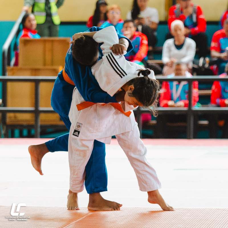 Atletas de judo en combate